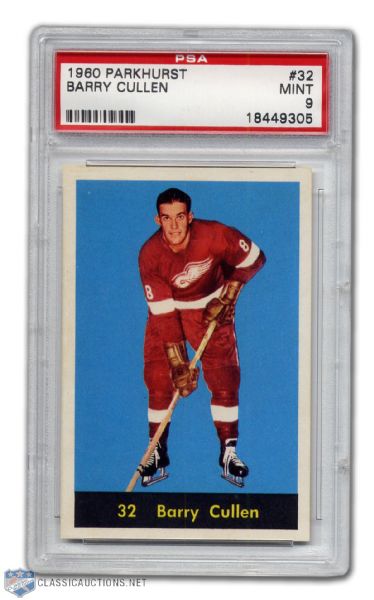 1960-61 Parkhurst #32 - Barry Cullen PSA 9 - None Graded Higher