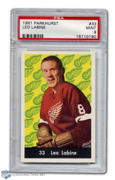 1961-62 Parkhurst #33 - Leo Labine PSA 9