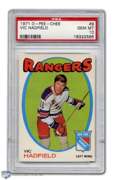 1971-72 O-Pee-Chee #9 - Vic Hadfield PSA 10 - Highest Graded!