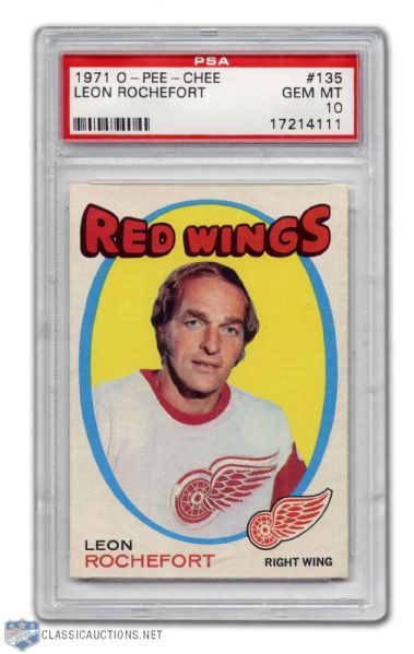 1971-72 O-Pee-Chee #135 - Leon Rochefort PSA 10 - Highest Graded!