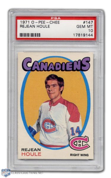 1971-72 O-Pee-Chee #147 - Rejean Houle PSA 10 - Highest Graded!