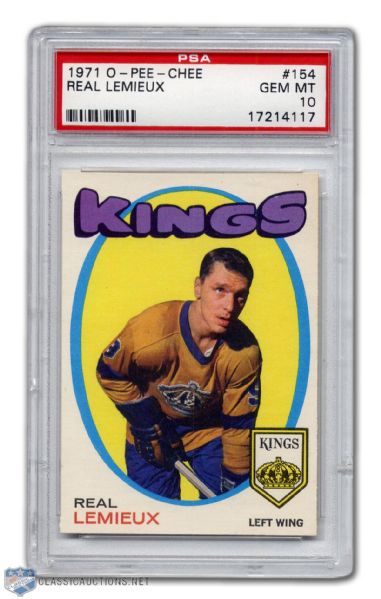 1971-72 O-Pee-Chee #154 - Real Lemieux PSA 10 - Highest Graded!