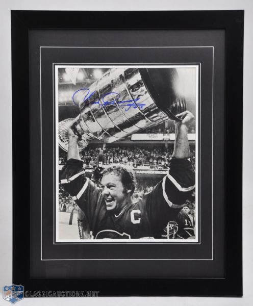 Yvan Cournoyer Signed Framed Stanley Cup Photo from Denis Brodeur
