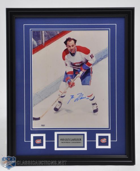 Guy Lafleur Signed Framed Photo from Denis Brodeur