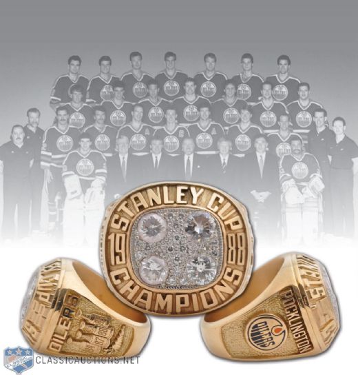 Peter Pocklingtons 1987-88 Edmonton Oilers Stanley Cup Championship Gold and Diamond Ring