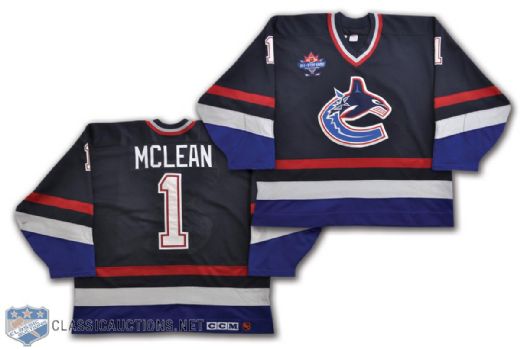 Kirk McLeans 1997-98 Vancouver Canucks Game-Worn Jersey - His Last Canucks Jersey