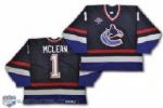 Kirk McLeans 1997-98 Vancouver Canucks Game-Worn Jersey - His Last Canucks Jersey