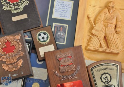 Kirk McLeans Minor Hockey and Sports Award Collection of 11
