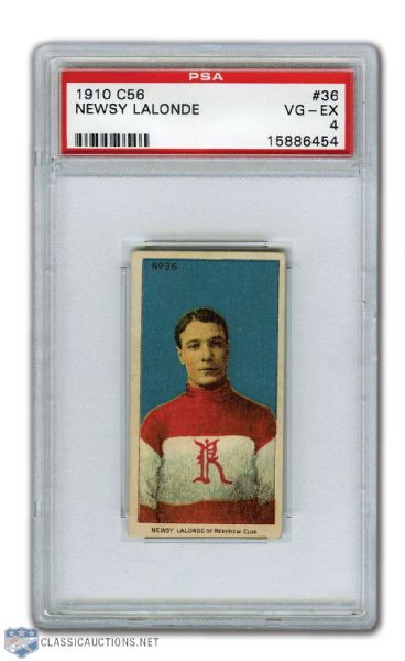 1910-11 Imperial Tobacco C56 #36 HOFer Newsy Lalonde RC - Graded PSA 4