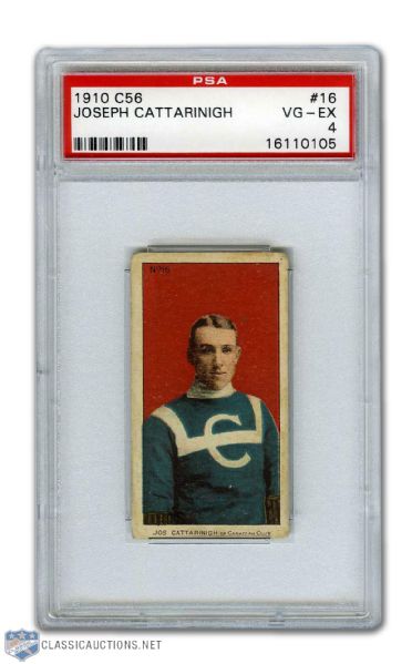 1910-11 Imperial Tobacco C56 #16 HOFer Joseph Cattarinich RC - Graded PSA 4