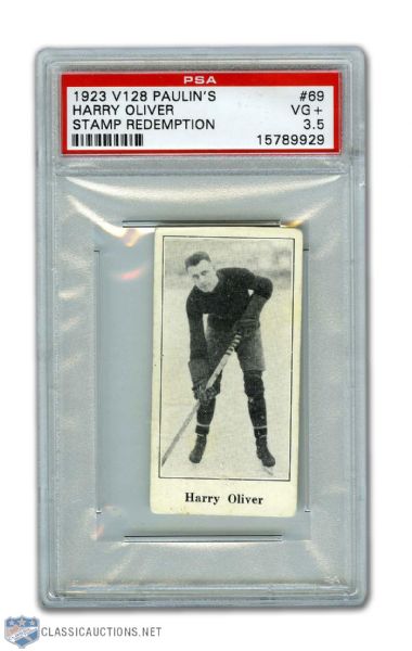 1924-26 Paulins Candy V128 #69 HOFer Harry Oliver - Graded PSA 3.5
