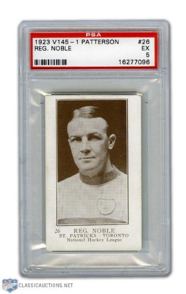 1923-24 William Paterson V145-1 #26 HOFer Reg Noble RC - Graded PSA 5