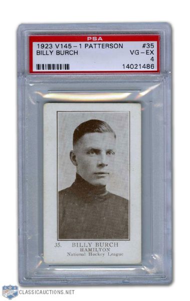 1923-24 William Paterson V145-1 #35 HOFer Billy Burch RC - Graded PSA 4