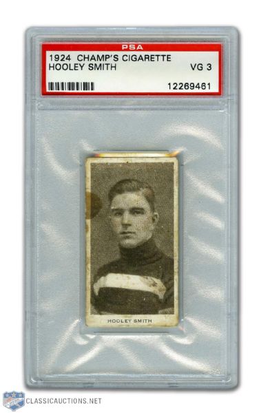 1924-25 Champs Cigarette C144 HOFer Hooley Smith RC - Graded PSA 3