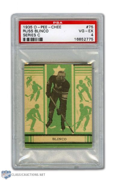 1935-36 O-Pee-Chee Series C #75 Russ Blinco RC - Graded PSA 4