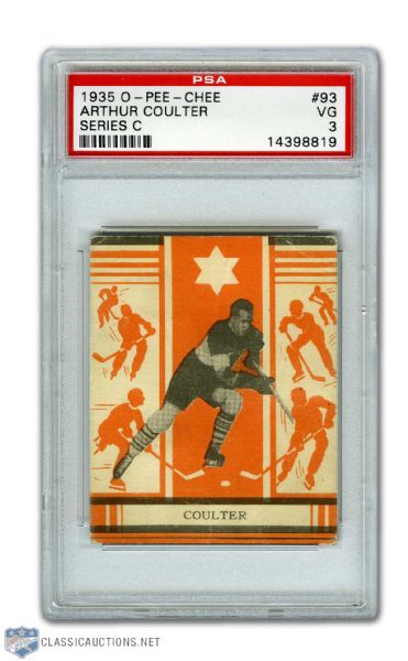 1935-36 O-Pee-Chee Series C #93 HOFer Art Coulter RC - Graded PSA 3