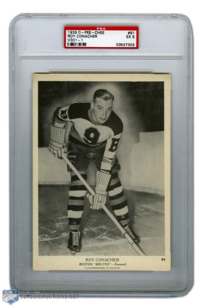 1939-40 O-Pee-Chee V301-1 #91 HOFer Roy Conacher RC - Graded PSA 5