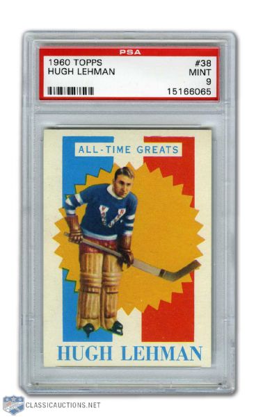 1960-61 Topps #38 Hugh Lehman RC - Graded PSA 9 -None Higher!