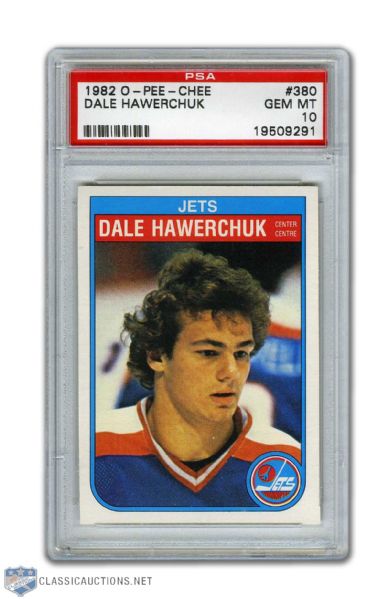 1982-83 O-Pee-Chee #380 HOFer Dale Hawerchuk RC Graded PSA 10 - Highest Graded!
