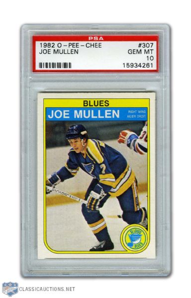 1982-83 O-Pee-Chee #307 HOFer Joe Mullen RC - Graded PSA 10 - Highest Graded!