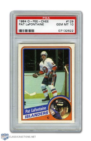 1984-85 O-Pee-Chee #129 HOFer Pat Lafontaine RC - Graded PSA 10 - Highest Graded!