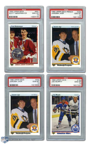 1990-91 Upper Deck PSA-Graded RC Cards (15) All but One are PSA 10