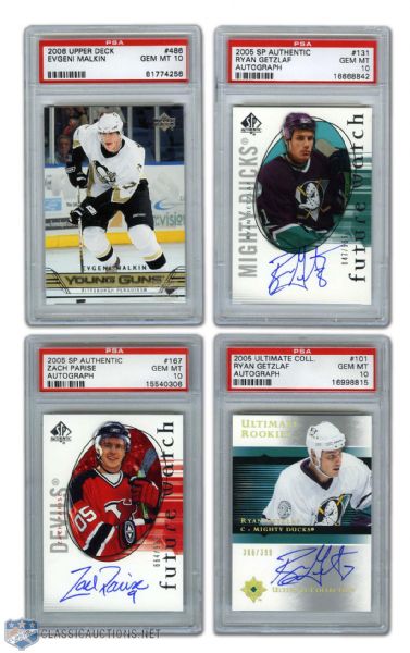 2005-07 Upper Deck, UD Ice, UD Artifacts, SP Authentic (12) Graded PSA 10 Cards