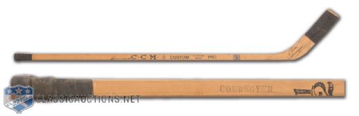 Yvan Cournoyers Mid-1960s Montreal Canadiens CCM Signed Game-Used Stick