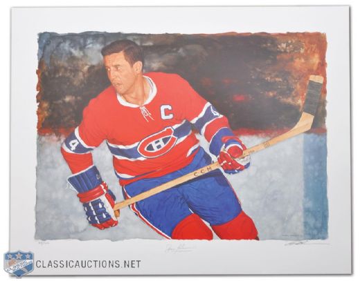 Jean Beliveau Autographed Limited-Edition Glen Green Lithograph (24" x 31")