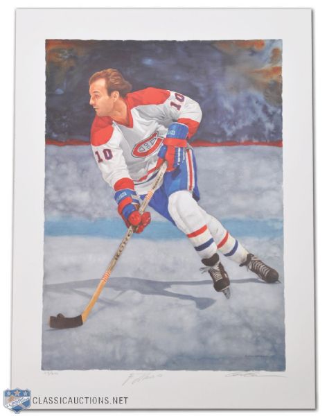 Guy Lafleur Autographed Limited-Edition Glen Green Lithograph (21 x 28)