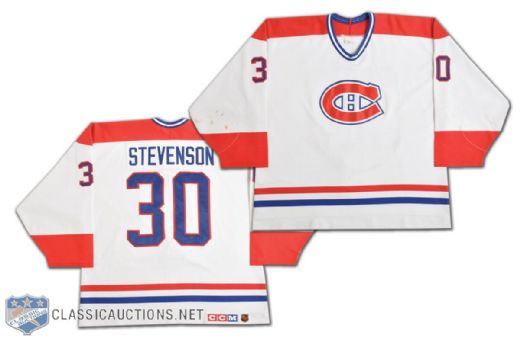 Turner Stevensons Mid-1990s Montreal Canadiens Game-Worn Jersey