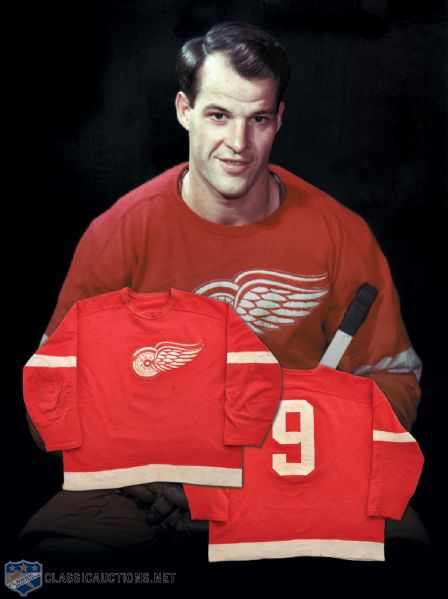 Gordie Howes Mid-1950s Detroit Red Wings Game-Worn Jersey