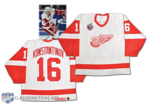 Vladimir Konstantinovs 1992-93 Detroit Red Wings Game-Worn Jersey