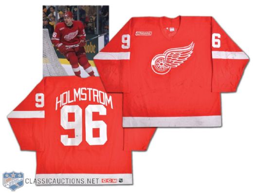 Tomas Holmstroms 1999-2000 Detroit Red Wings Game-Worn Jersey - Photo-Matched!