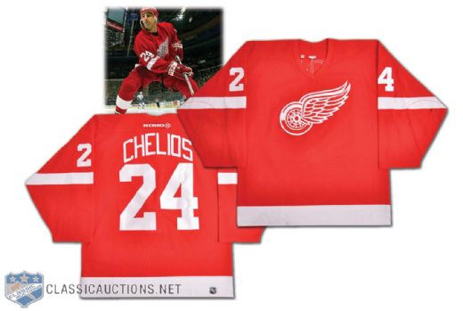 Chris Chelios 2000-01 Detroit Red Wings Game-Worn Jersey