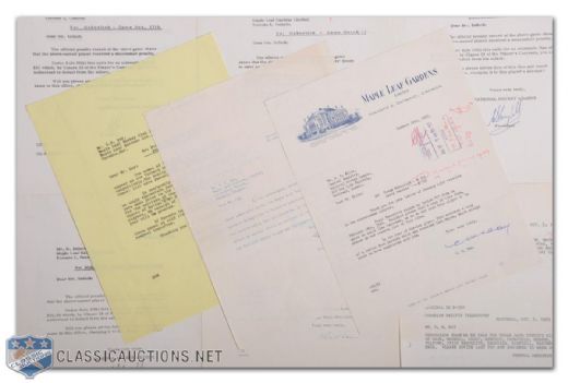 Frank Mahovlichs Toronto Maple Leafs NHL Document Collection of 11