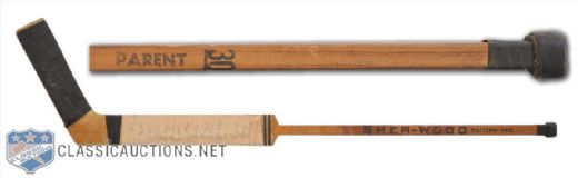 Bernie Parents Early-1970s Toronto Maple Leafs Sher-Wood Game-Used Stick