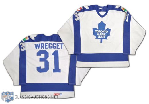Ken Wreggets 1986-87 Toronto Maple Leafs Game-Worn Two-Patch Jersey