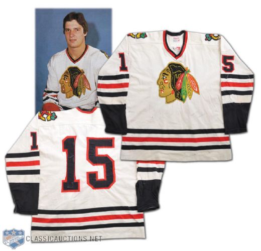Redmond / Higgins 1974-78 Chicago Black Hawks Game-Worn Jersey - Photo-Matched!
