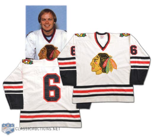Bob Murrays Mid-1970s Chicago Black Hawks Game-Worn Jersey - Photo-Matched!