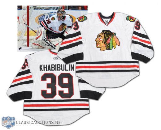 Nikolai Khabibulins 2008-09 Chicago Black Hawks Game-Worn Jersey - Photo-Matched!