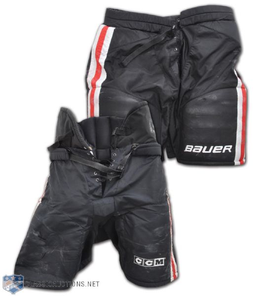 Patrick Sharps and Dave Bollands Chicago Black Hawks 2010 Stanley Cup Playoffs <br>Game-Worn Photo-Matched Pants