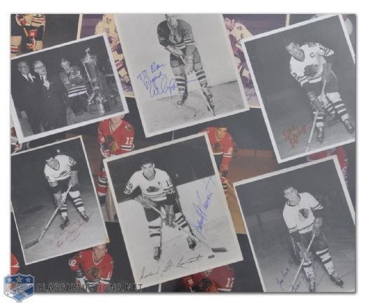 Chicago Black Hawks Autographed Photo Collection of 116