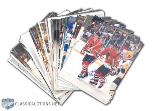 Chicago Black Hawks Autographed Photo Collection of 110