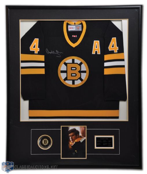 Bobby Orr Boston Bruins Limited Edition Autographed Framed Jersey (49" x 41")