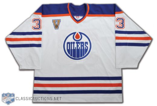 Peter Sarnos Edmonton Oilers 2003 Heritage Classic Warm-up Jersey