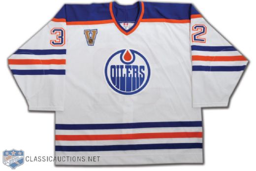 Scott Fergusons Edmonton Oilers 2003 Heritage Classic Warm-up Worn Jersey