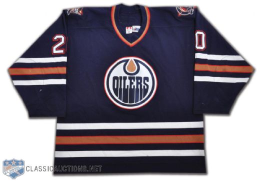 Radek Dvoraks 2005-06 Edmonton Oilers Blue Game-Worn Jersey