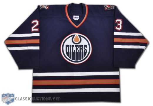 Dick Tarnstroms 2005-06 Edmonton Oilers Blue Game-Worn Jersey