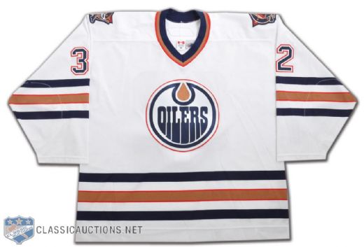 Matt Greenes 2005-06 Edmonton Oilers White Game-Worn Jersey